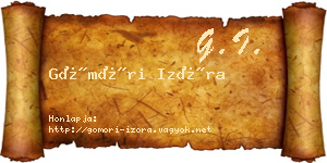 Gömöri Izóra névjegykártya